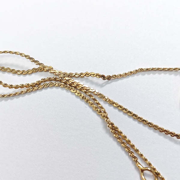 Petit CD Metal Gold Necklace