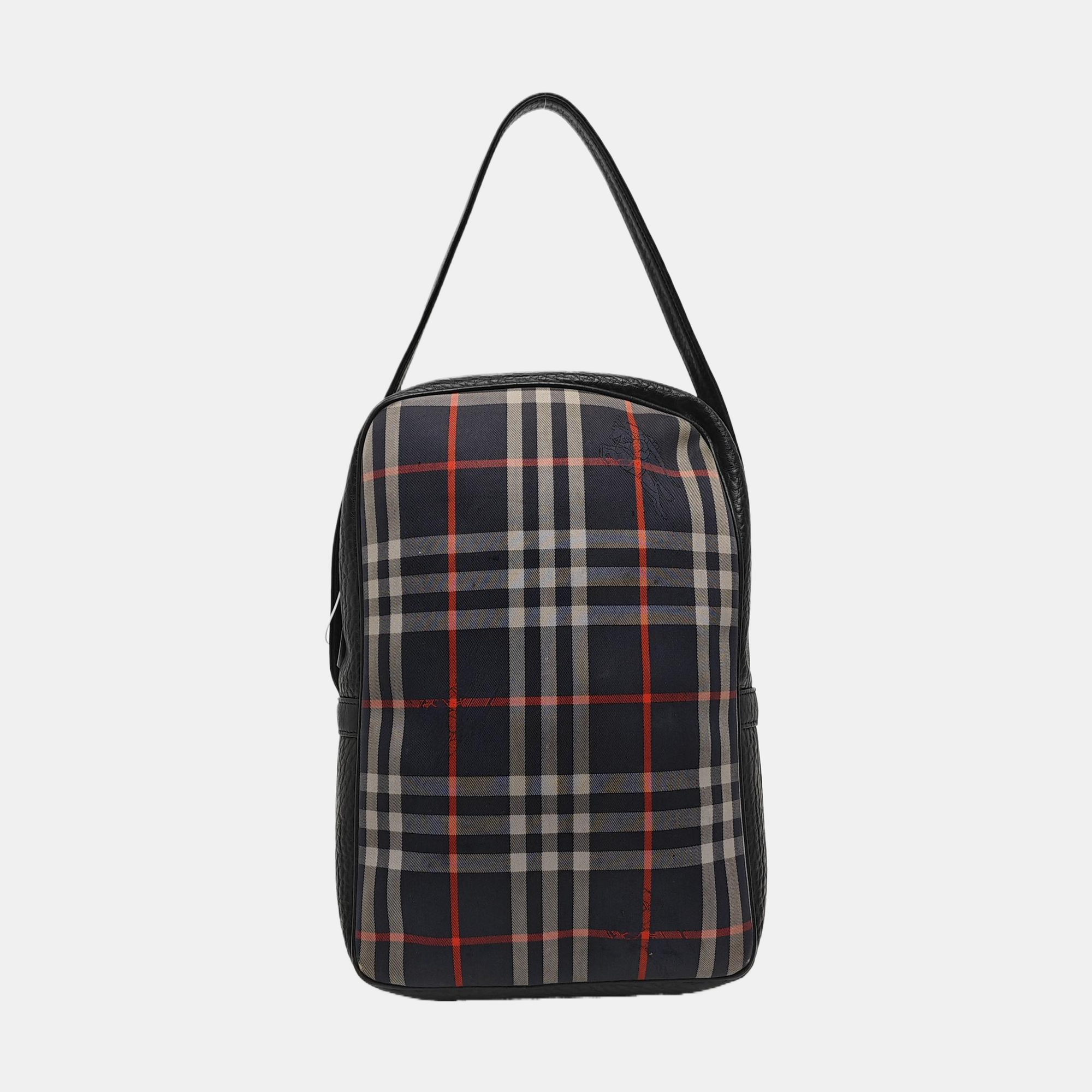 Fabric Top Handle Bag Black