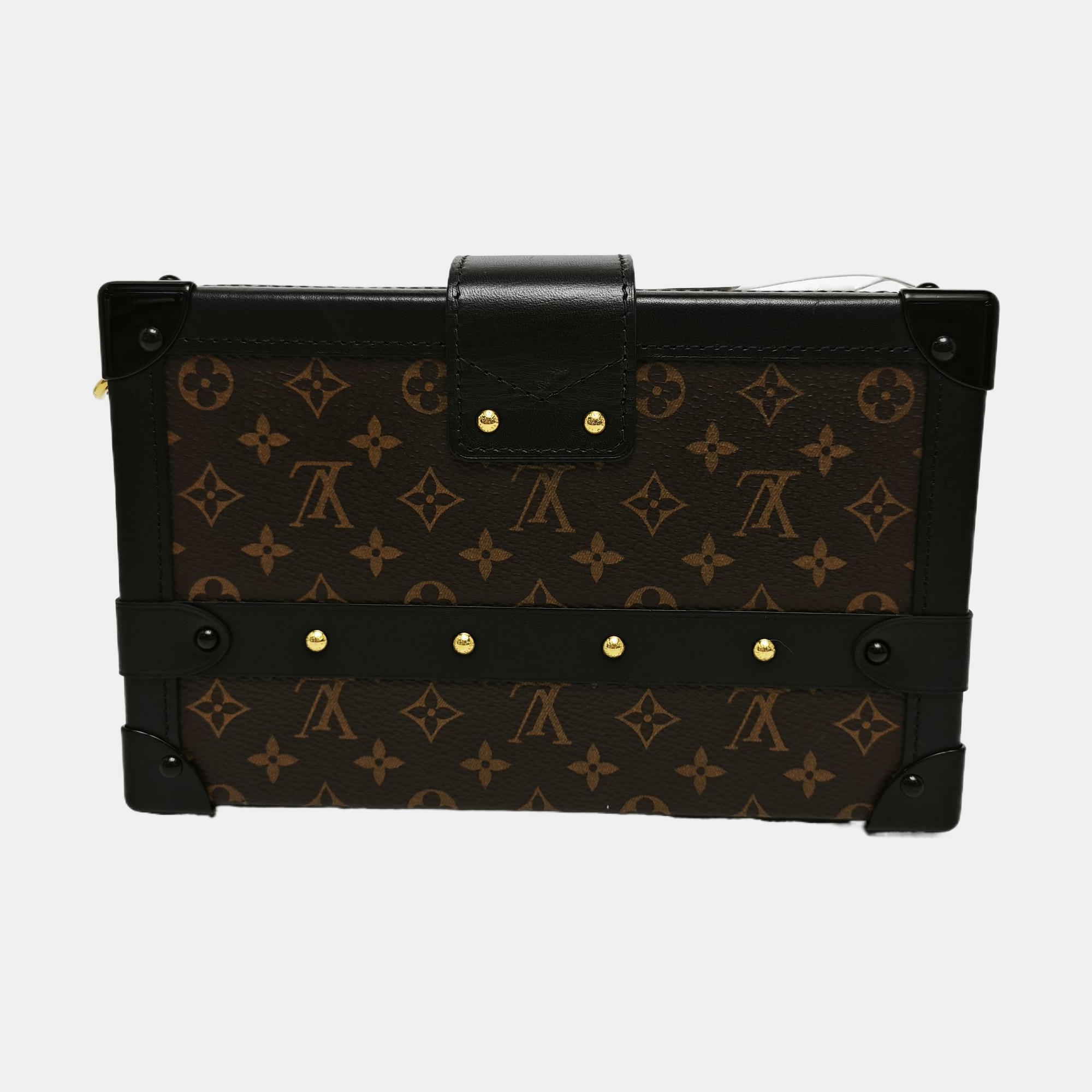 PETITE MALLE Monogram Coated Canvas Brown