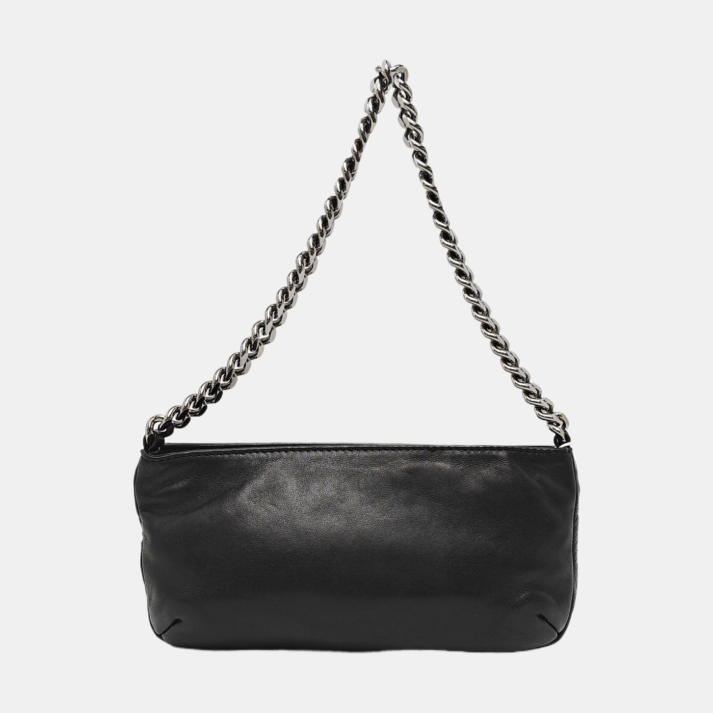 Quilted Lambskin Top Handle Bag Black
