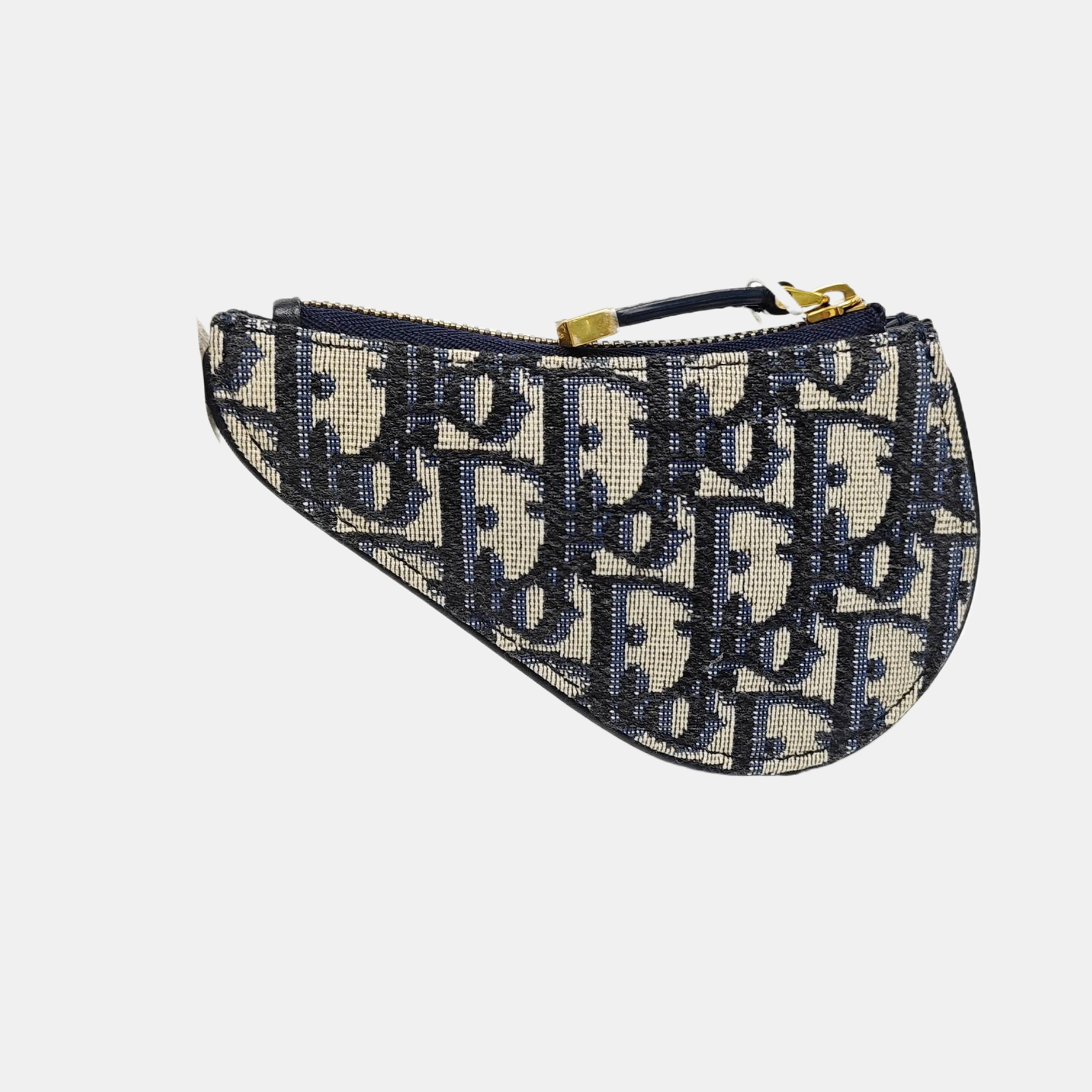 Saddle Mini Oblique Canvas Blue Card Holder
