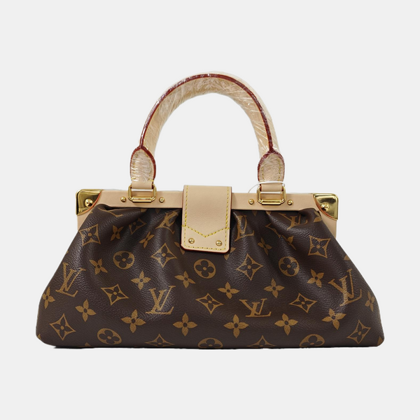 CLUTCH Monogram Coated Canvas Brown