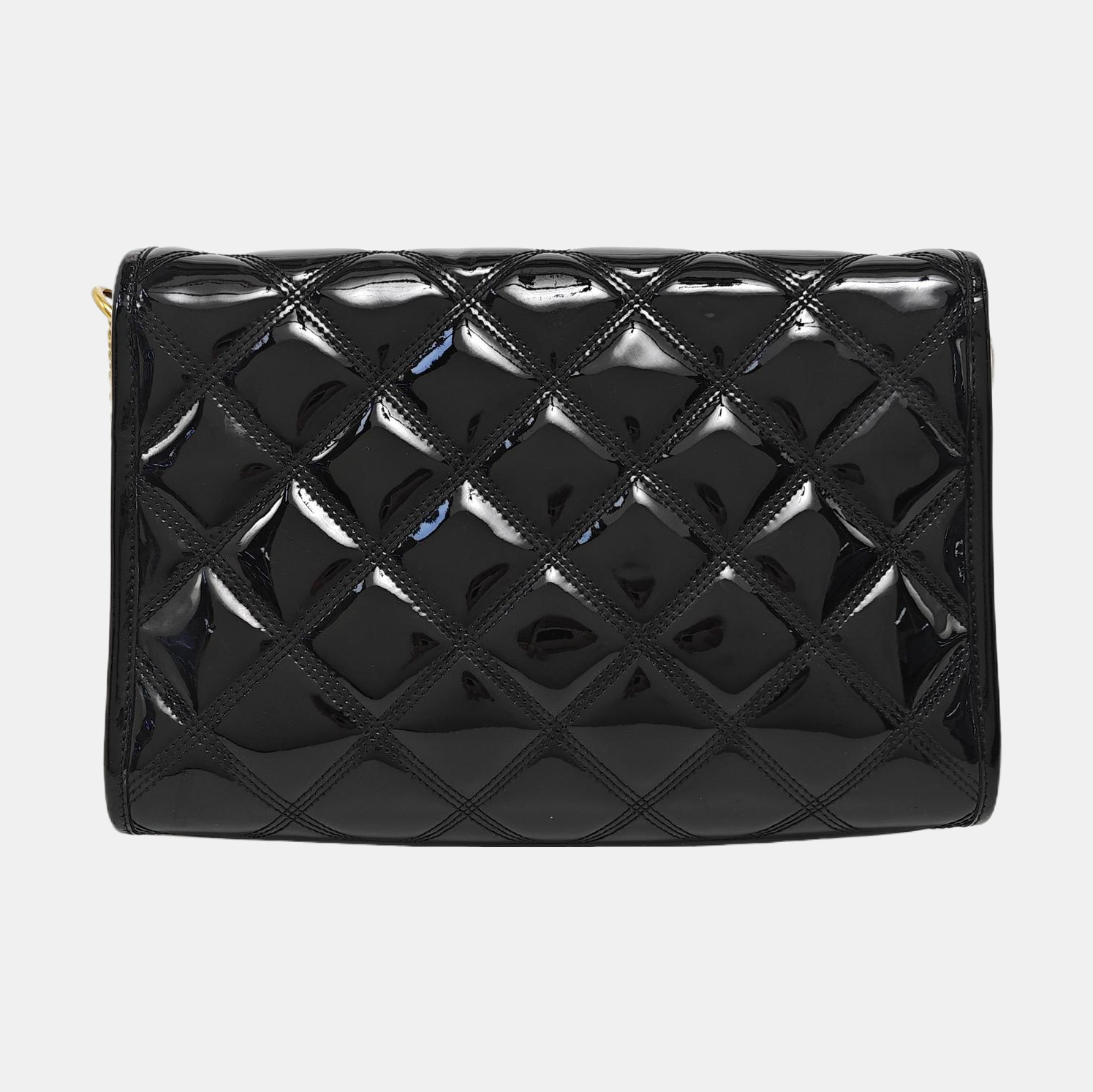 BECKY Mini Quilted Patent Calfskin Black