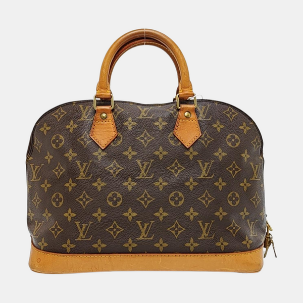 ALMA PM Monogram Coated Canvas Brown