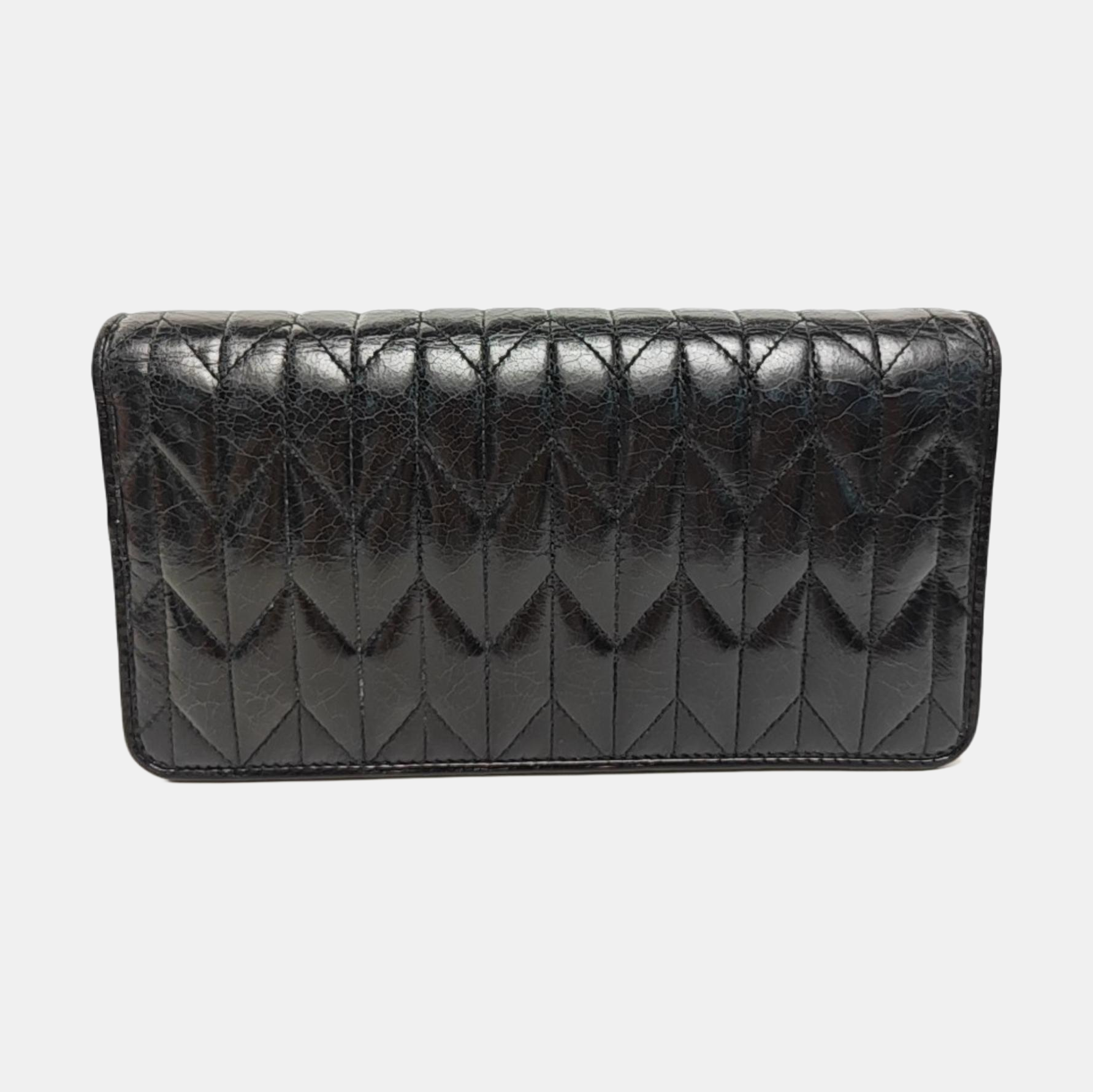 Quilted Calfskin Shoulder Bag Black