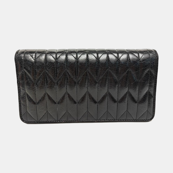 Quilted Calfskin Shoulder Bag Black