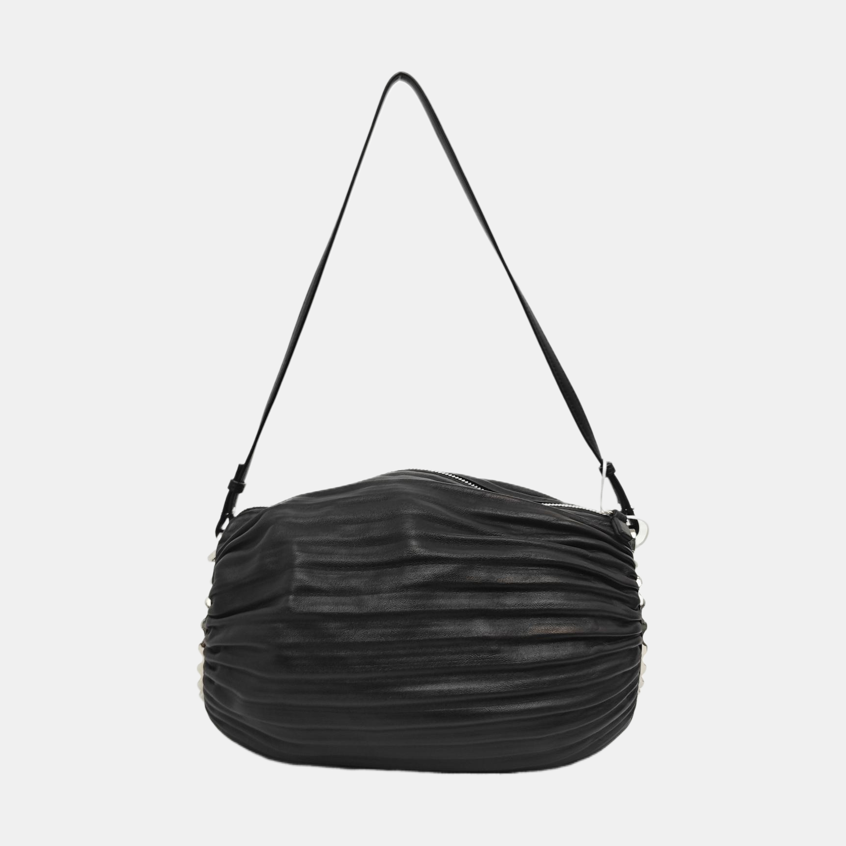 Lambskin Top Handle Bag Black