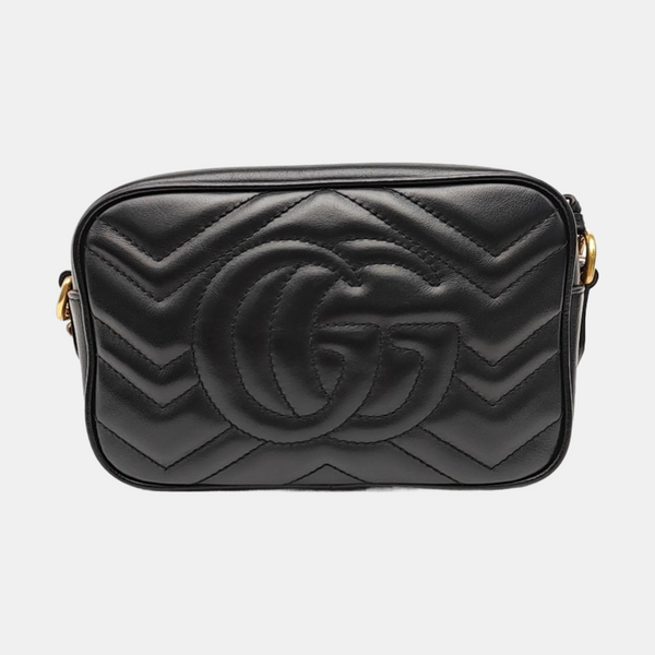 GG Marmont Mini Quilted Calfskin Black