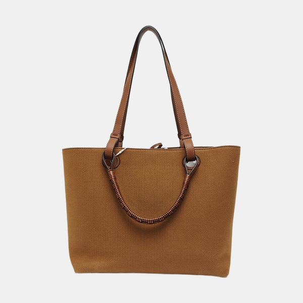 Anagram Tote Canvas Brown