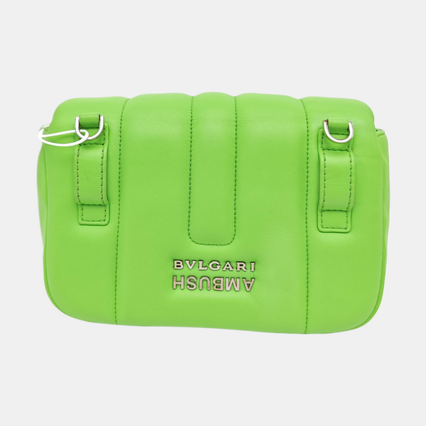 BVLGARI Small Quilted Lambskin Green