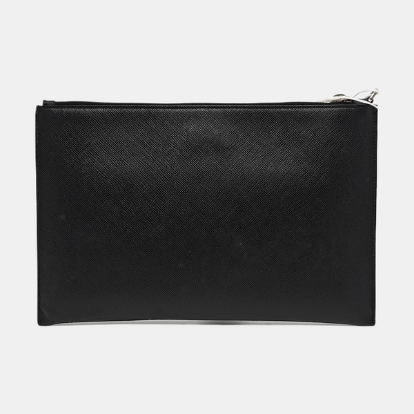 Saffiano Calfskin Clutch Black