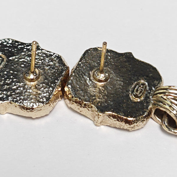 CC Logo Metal Gold Earrings