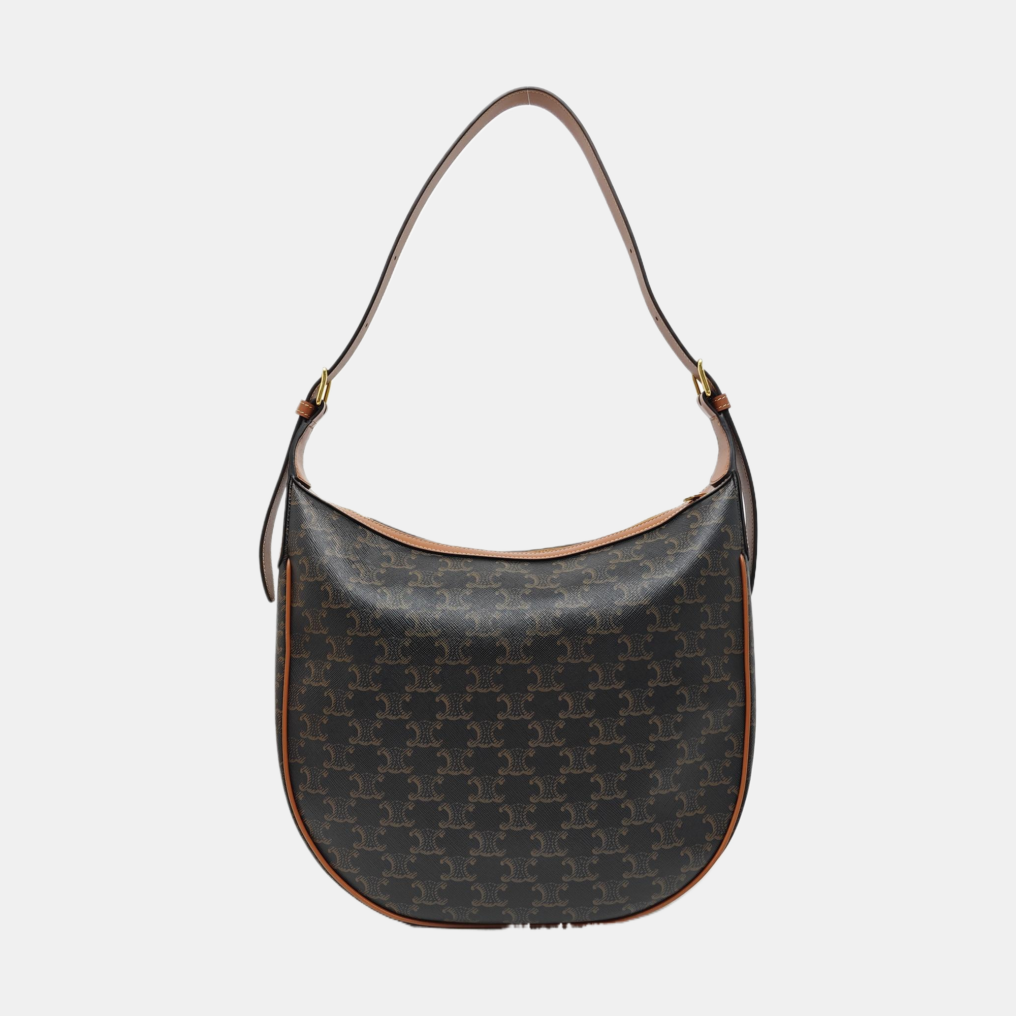 Coated Canvas Shoulder Bag Black