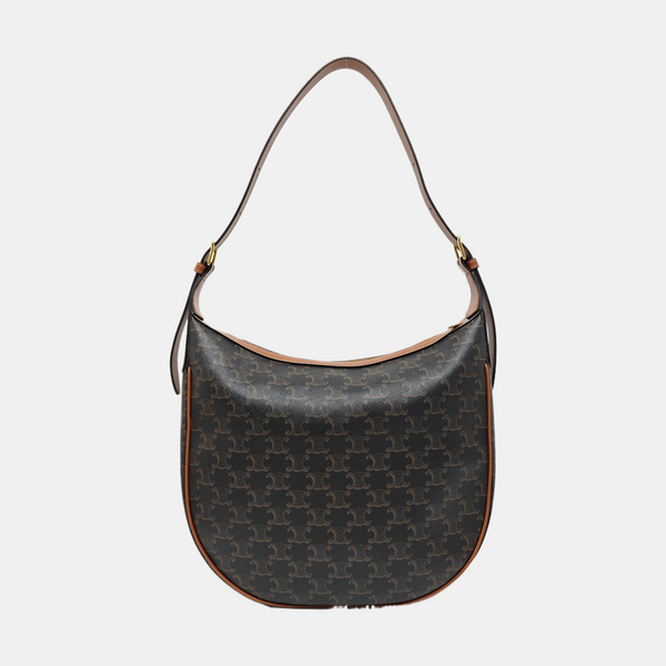 Coated Canvas Shoulder Bag Black