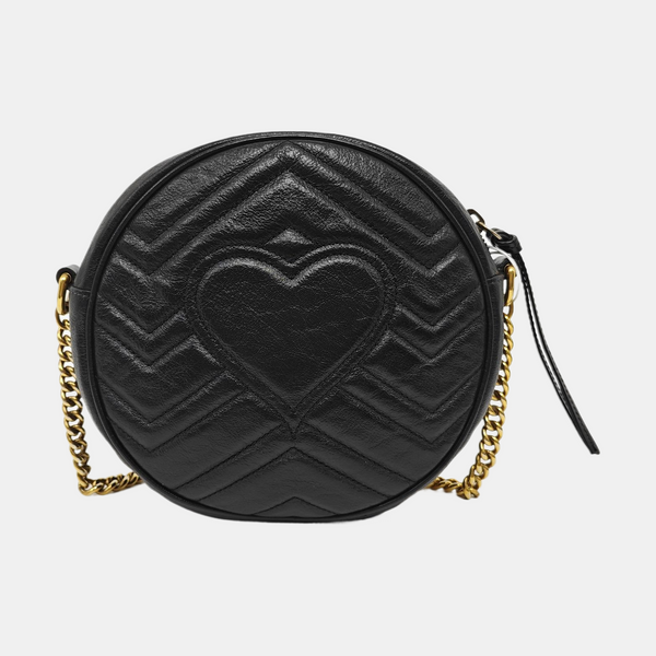 GG Marmont Mini Quilted Calfskin Black