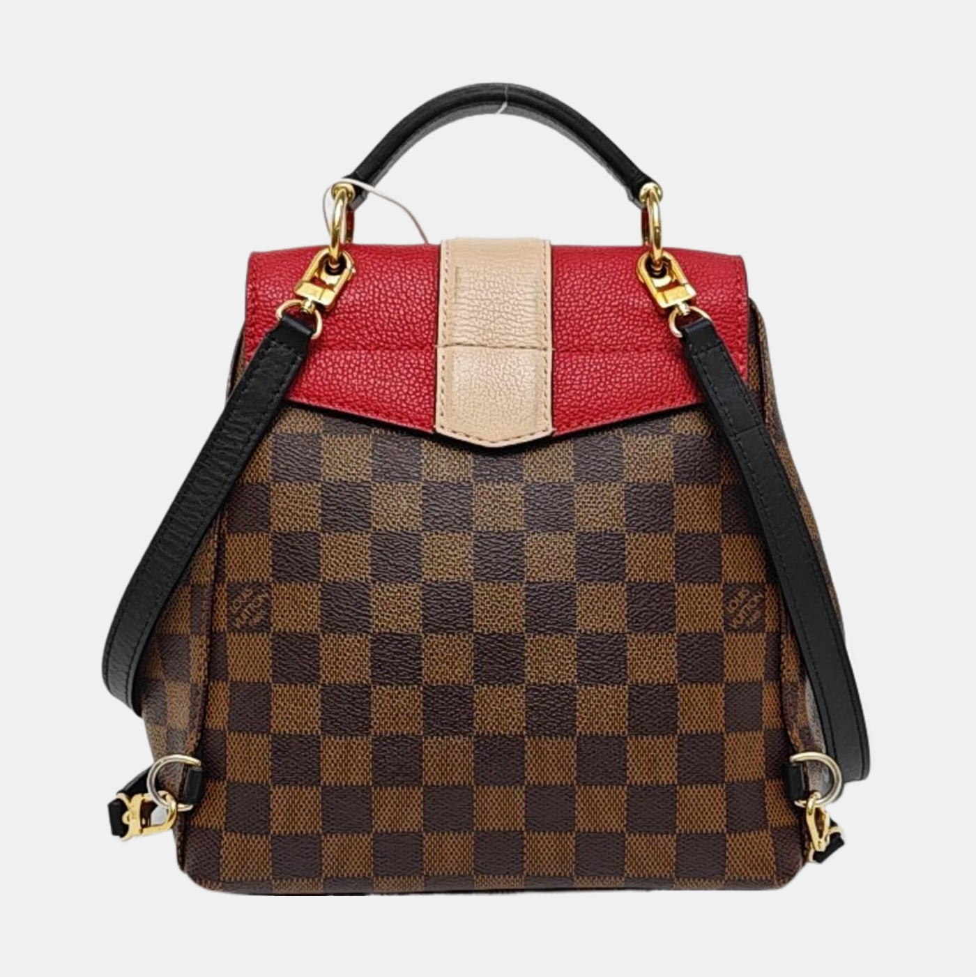 CLAPTON Damier Ebene Coated Canvas Brown