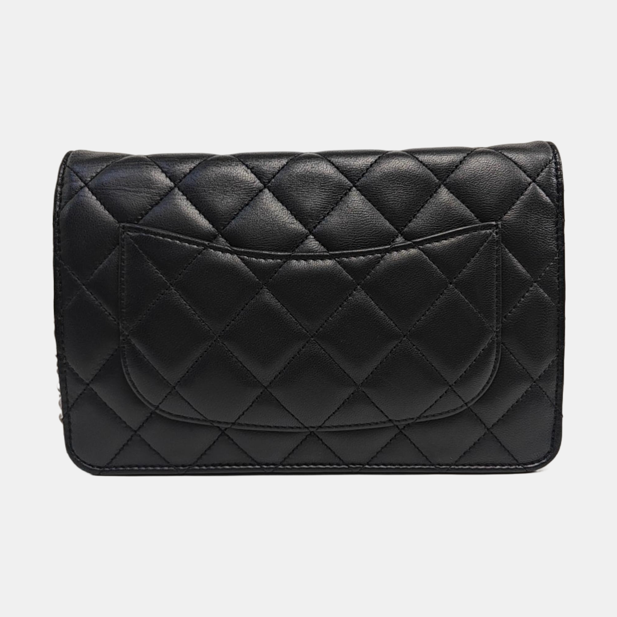 WOC Quilted Lambskin Black