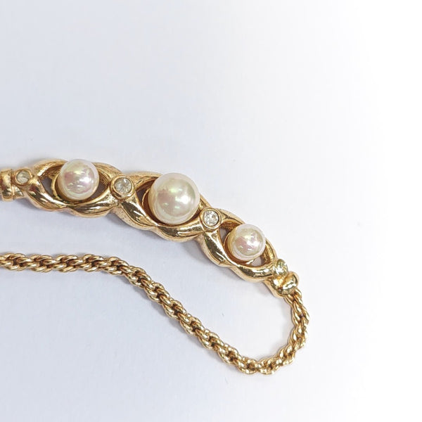 Twist Round Metal Gold Necklace