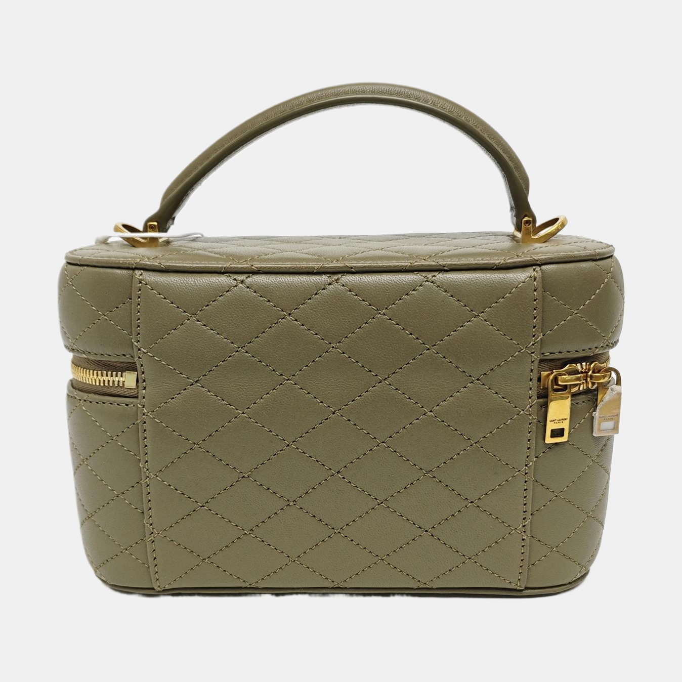 80'S VANITY Quilted Lambskin Green