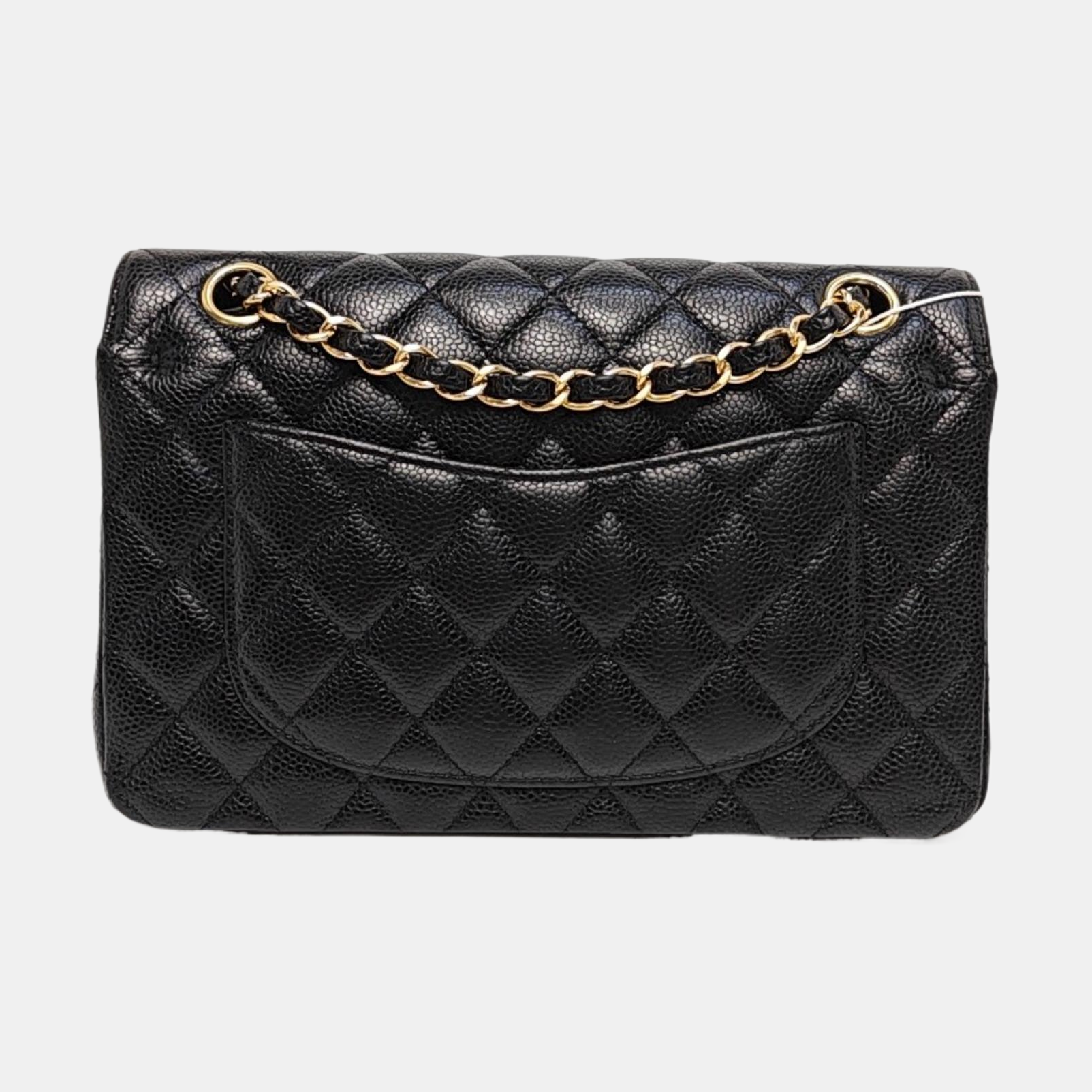 CLASSIC FLAP Small Quilted Grained Calfskin Black