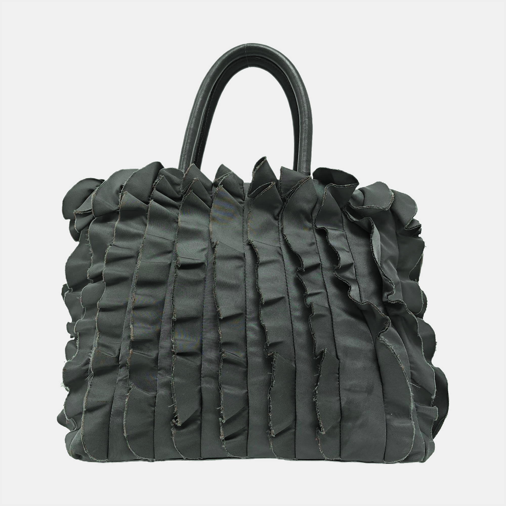 Nylon Top Handle Bag Green