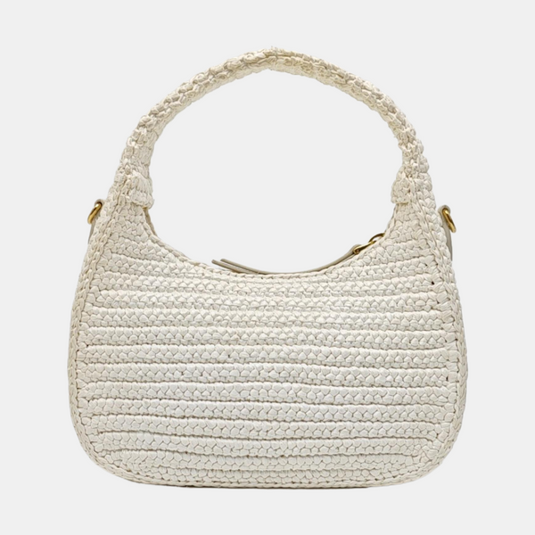 Fabric Shoulder Bag White