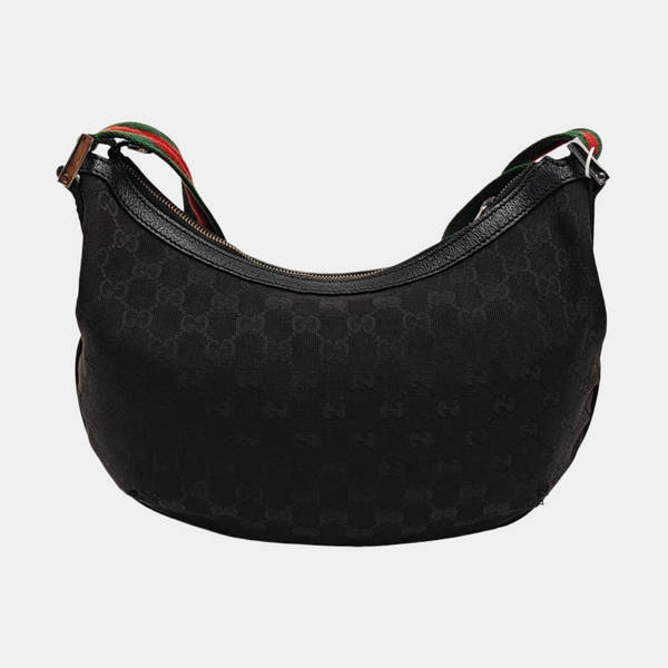 Monogram Canvas Shoulder Bag Black