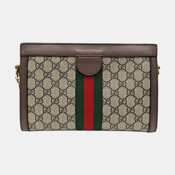 Ophidia Small Monogram Coated Canvas Beige