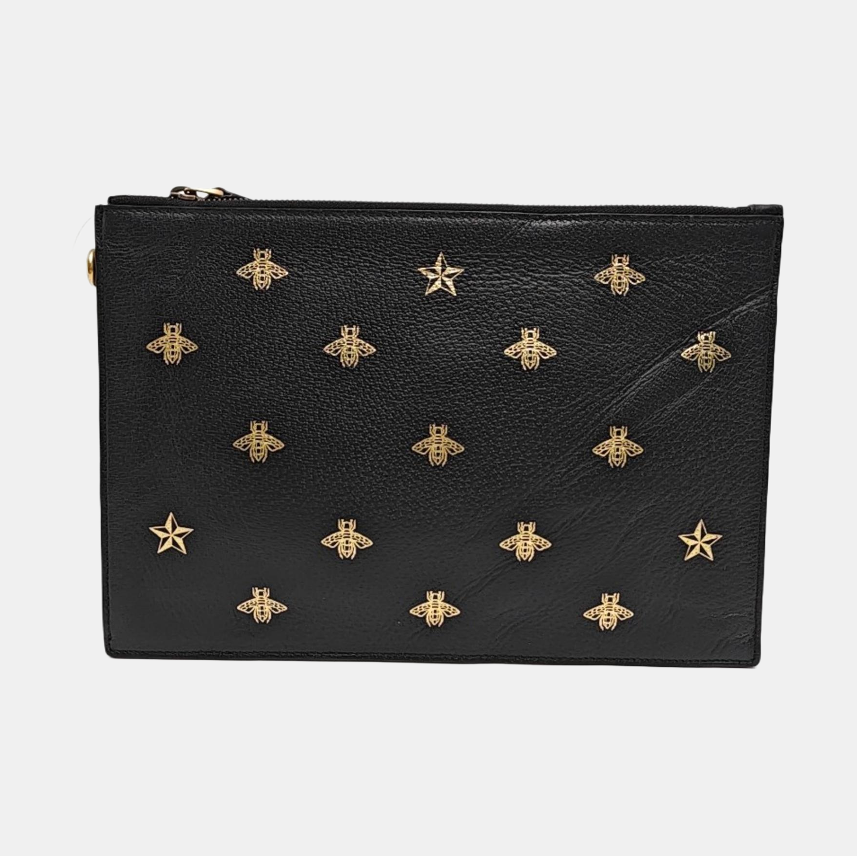 Bee Web Calfskin Black