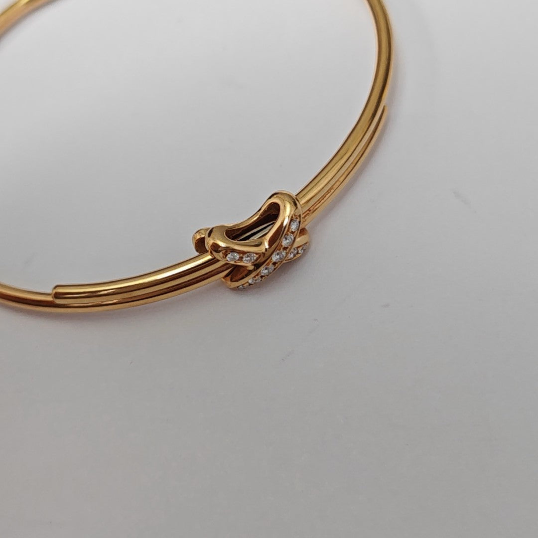 Jeux De Liens 18k Rose Gold Bangle