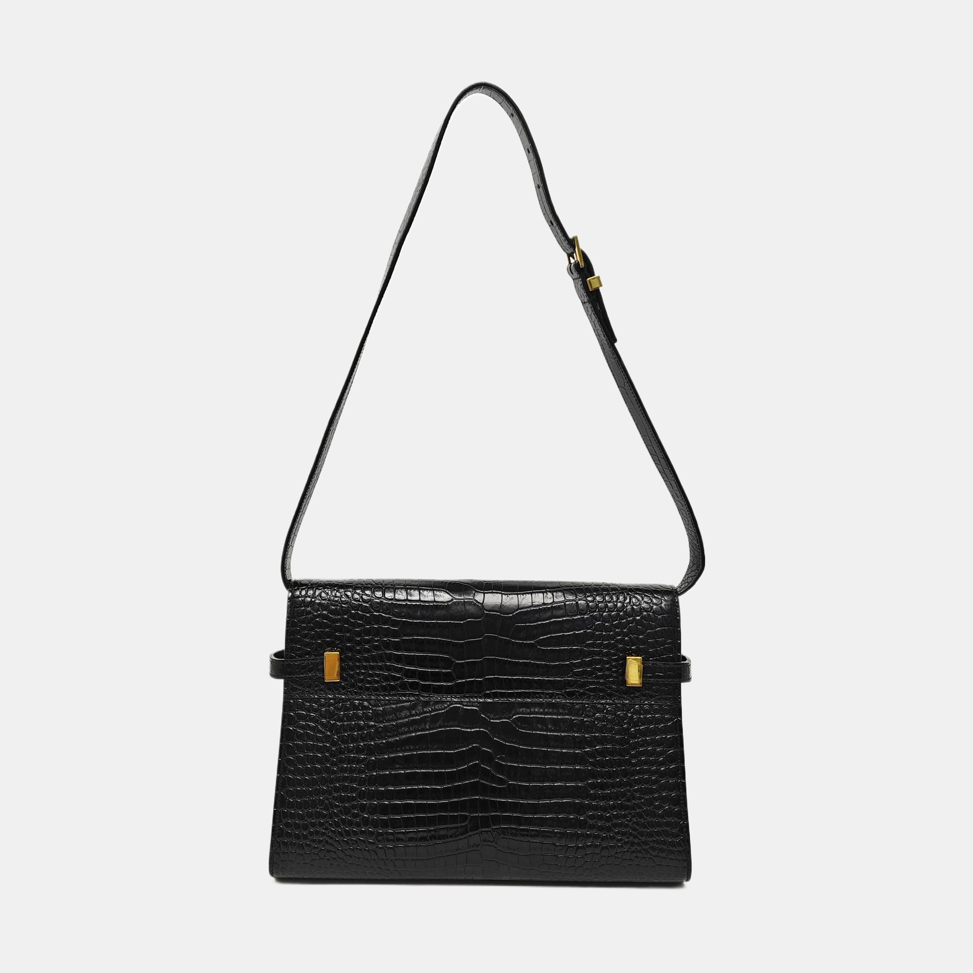 MANHATTAN Medium Calfskin Black