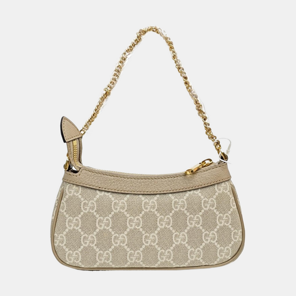 Ophidia Mini Monogram Coated Canvas Beige