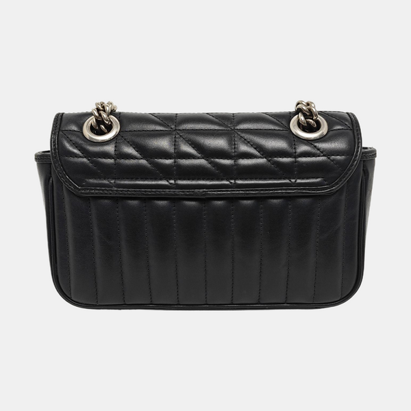 GG Marmont Small Quilted Calfskin Black
