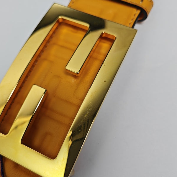 Leather Belt Yellow