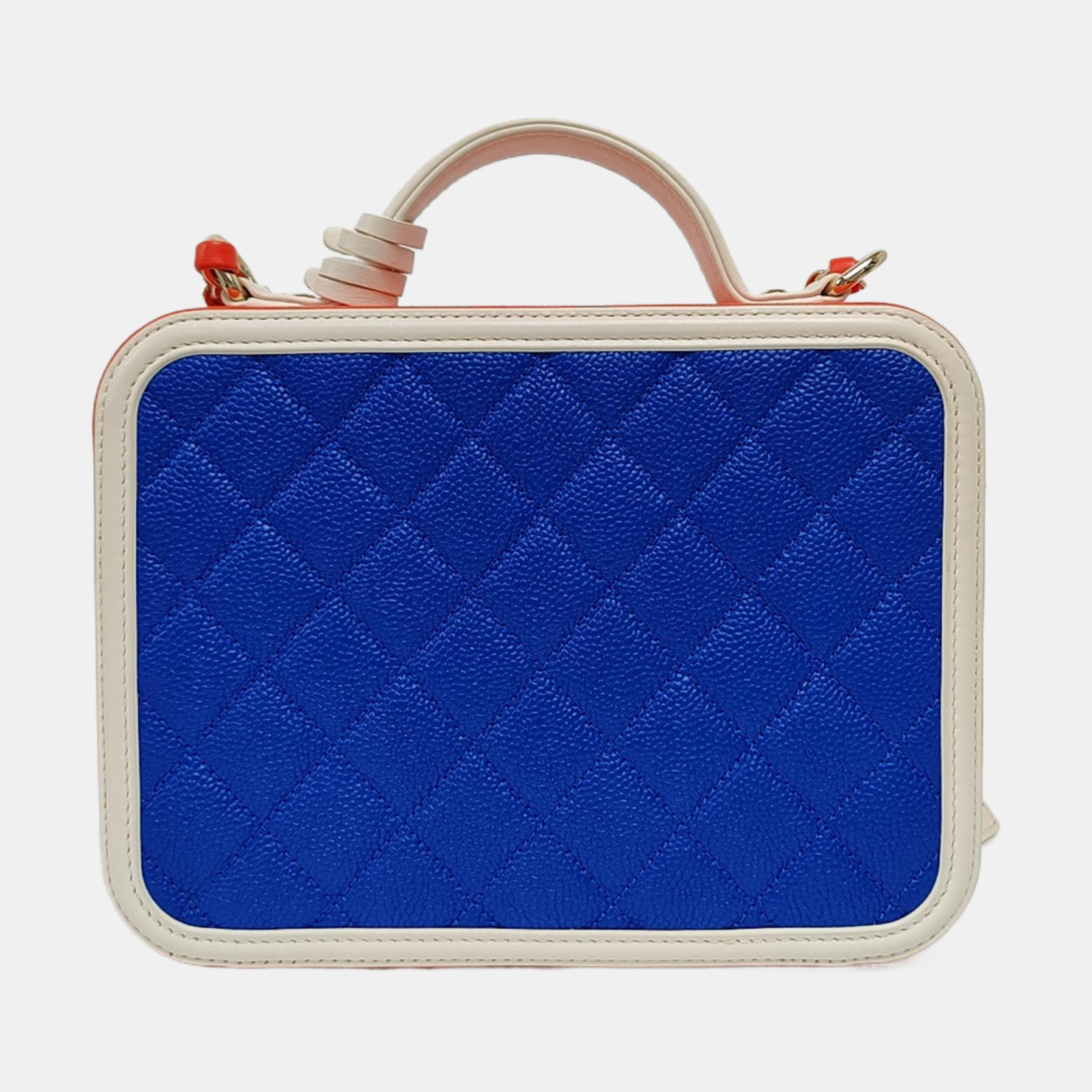 Authenticated pre-owned  FILIGREE Small Quilted Grained Calfskin Blue - Shoulder Bag at Looply