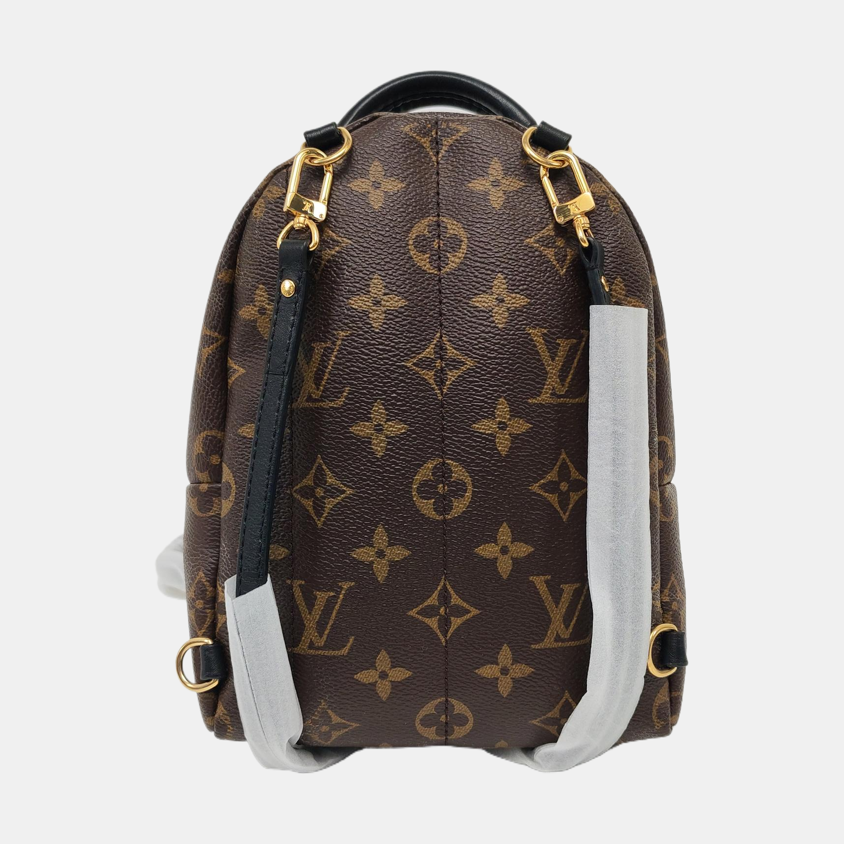 Authenticated pre-owned  PALM SPRINGS Mini Monogram Coated Canvas Brown - Backpack at Looply