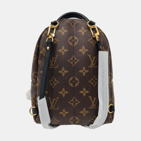 Authenticated pre-owned  PALM SPRINGS Mini Monogram Coated Canvas Brown - Backpack at Looply