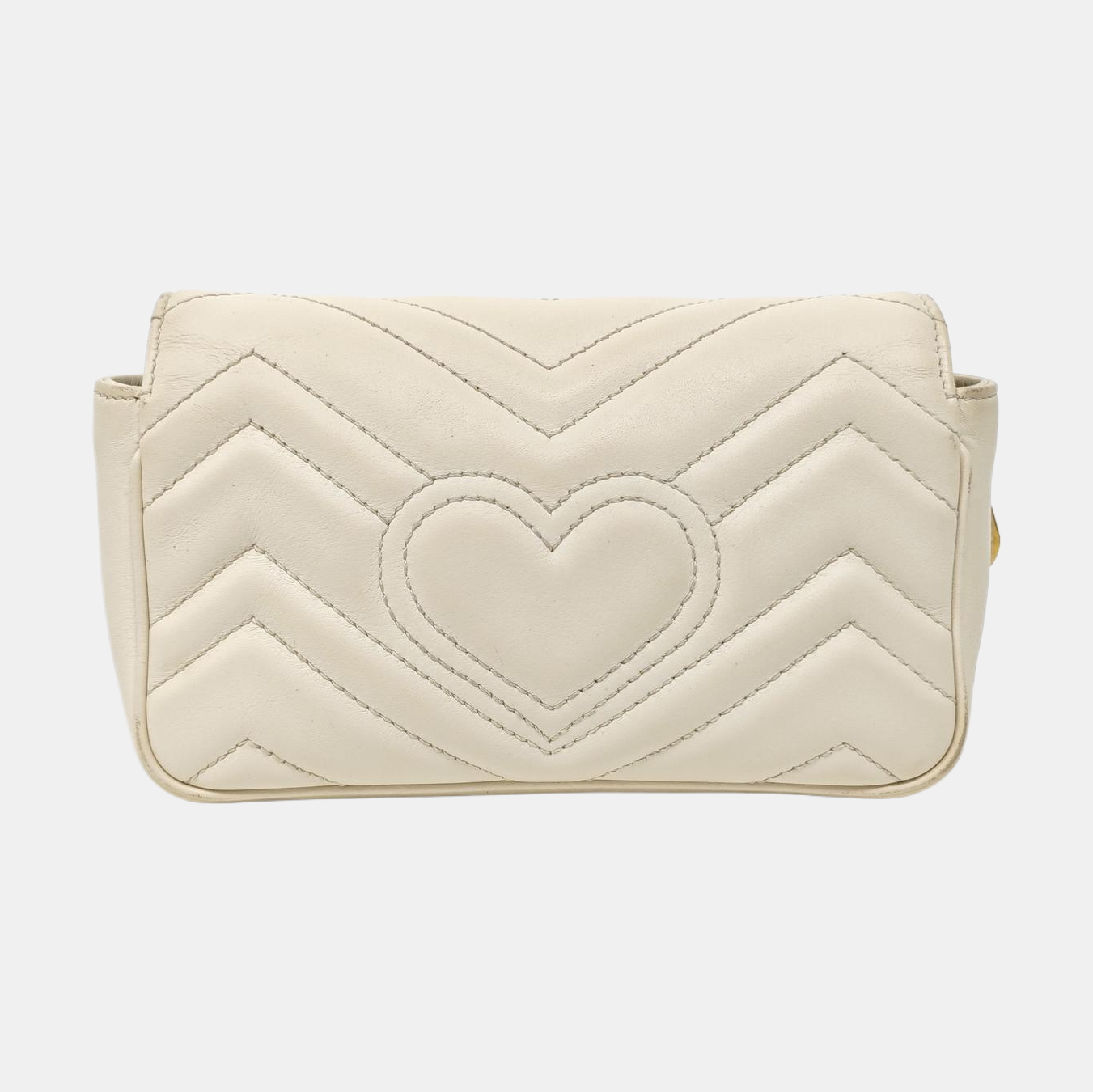 GG Marmont Mini Quilted Calfskin White