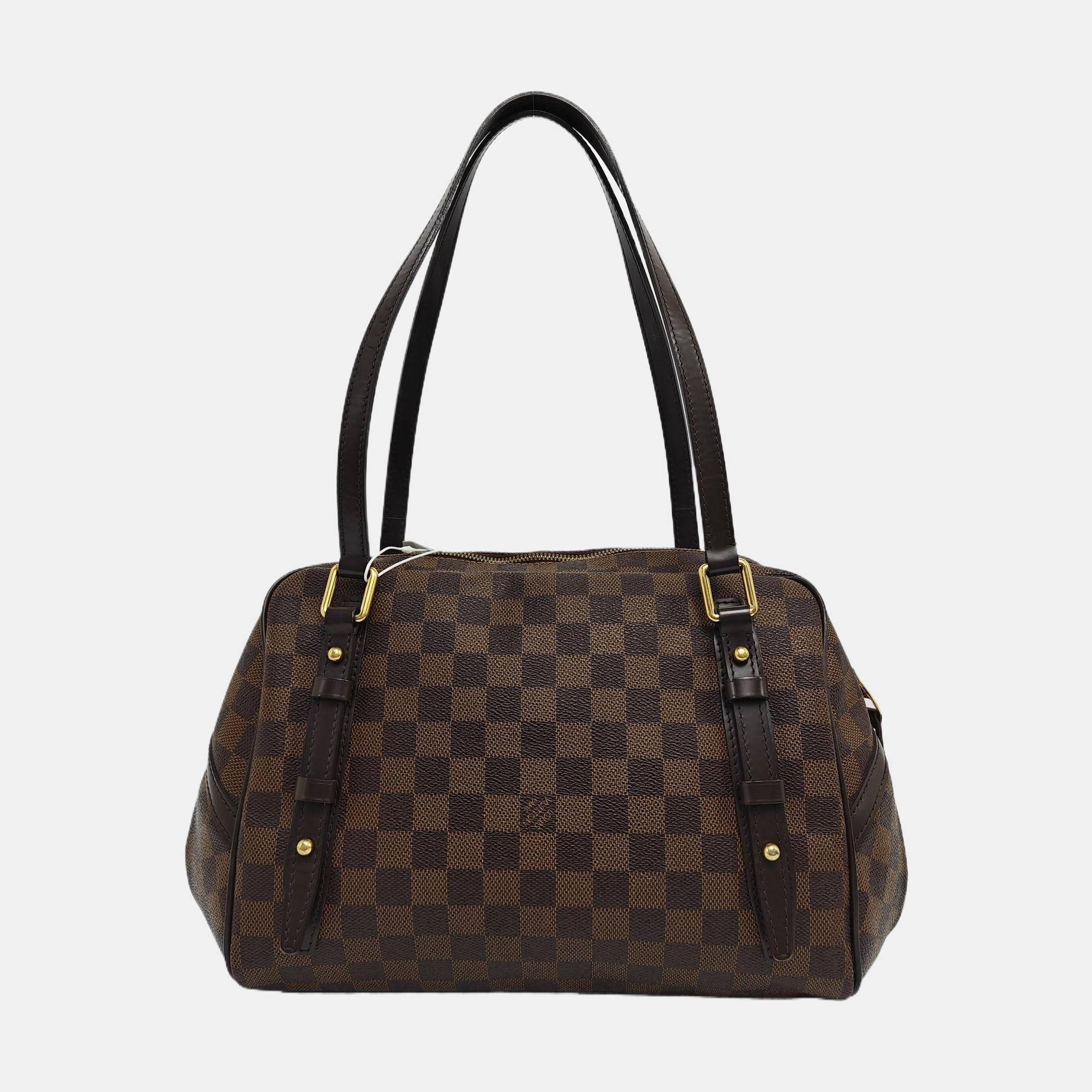 RIVINGTON Damier Ebene Coated Canvas Brown