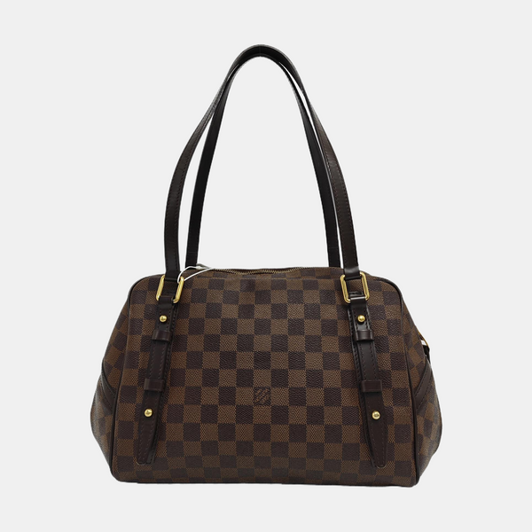 RIVINGTON Damier Ebene Coated Canvas Brown