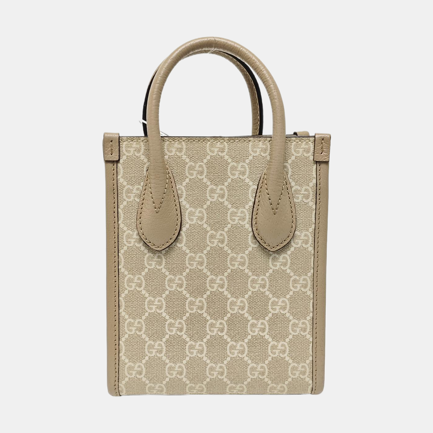 Retro Mini Monogram Coated Canvas Beige