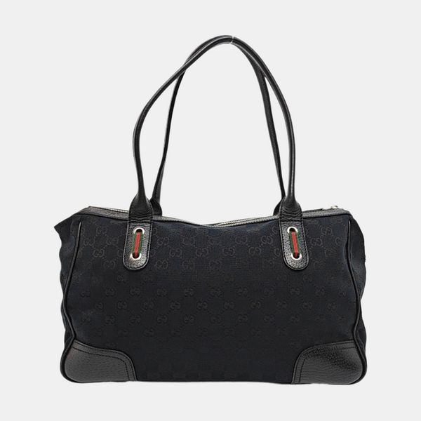 Princy Medium Monogram Canvas Black