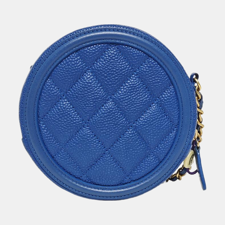 FILIGREE Mini Quilted Grained Calfskin Blue
