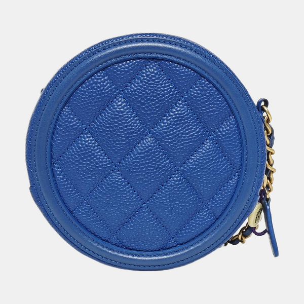 FILIGREE Mini Quilted Grained Calfskin Blue
