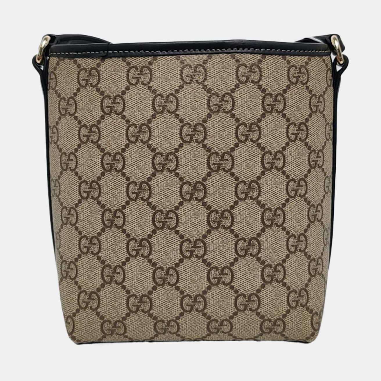 GG Emblem Mini Monogram Coated Canvas Beige