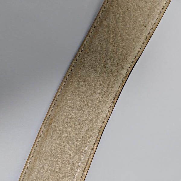 Leather Belt White
