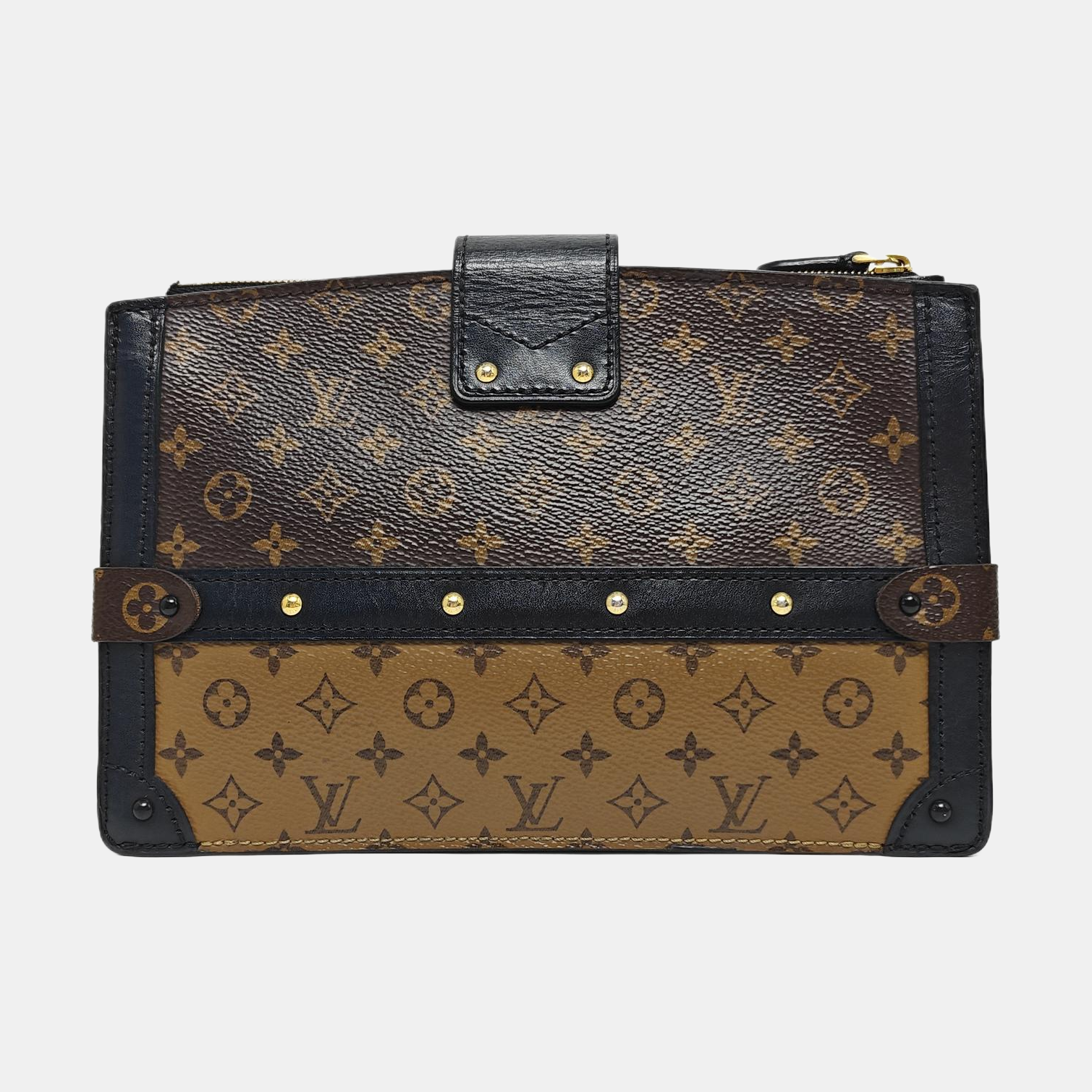TRUNK Monogram Coated Canvas Brown