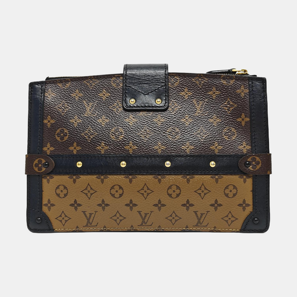 TRUNK Monogram Coated Canvas Brown