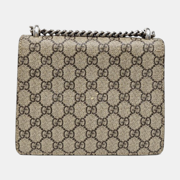 Dionysus Mini Monogram Coated Canvas Beige