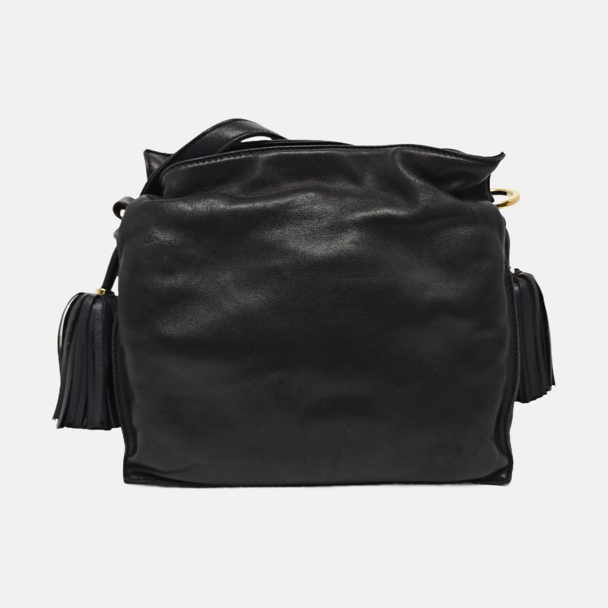 Authenticated pre-owned  Flamenco Lambskin Black - Shoulder Bag at Looply